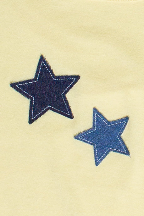 Denim Patch T-Shirt - Yellow