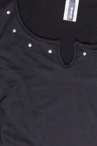 Studded Notch Neck Baby Tee
