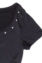 Studded Notch Neck Baby Tee