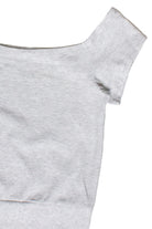 Heather Gray Off The Shoulder Crop Top