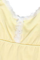 Lace Trim Babydoll Cami - Yellow
