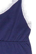 Lace Trim Babydoll Cami - Navy