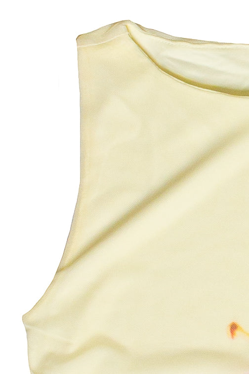 Lily Mesh Side Ruched Tank Top