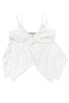 Mesh Hanky Hem Babydoll Cami - White