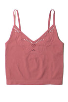 Dusty Rose Seamless Lace Pattern Cami