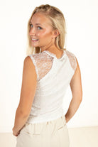 White Sweetheart Lace Top
