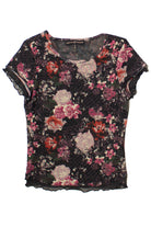 Rose Script Mesh Tee