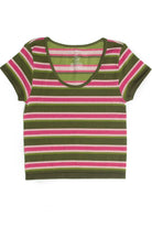 Olive Stripe Seamless Shirt