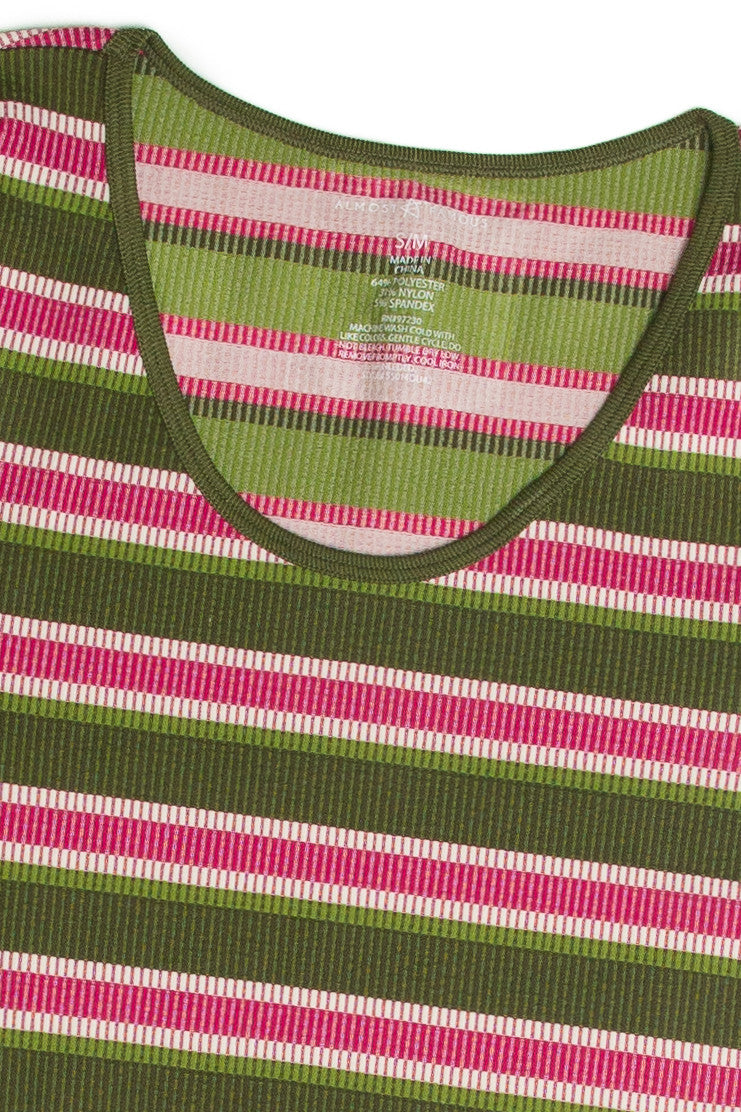 Olive Stripe Seamless Shirt