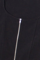 Black Zip Front Tee