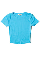 Sky Blue Short Sleeve Crop Tee