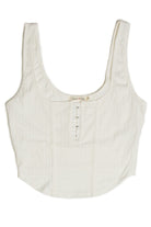 White Hook and Eye Ribbed Cami