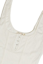 White Hook and Eye Ribbed Cami