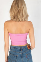 Pink Rouge Zip Up Bubble Rib Halter