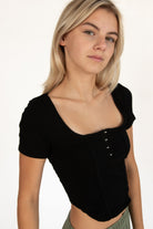 Black Hook and Eye Shirt