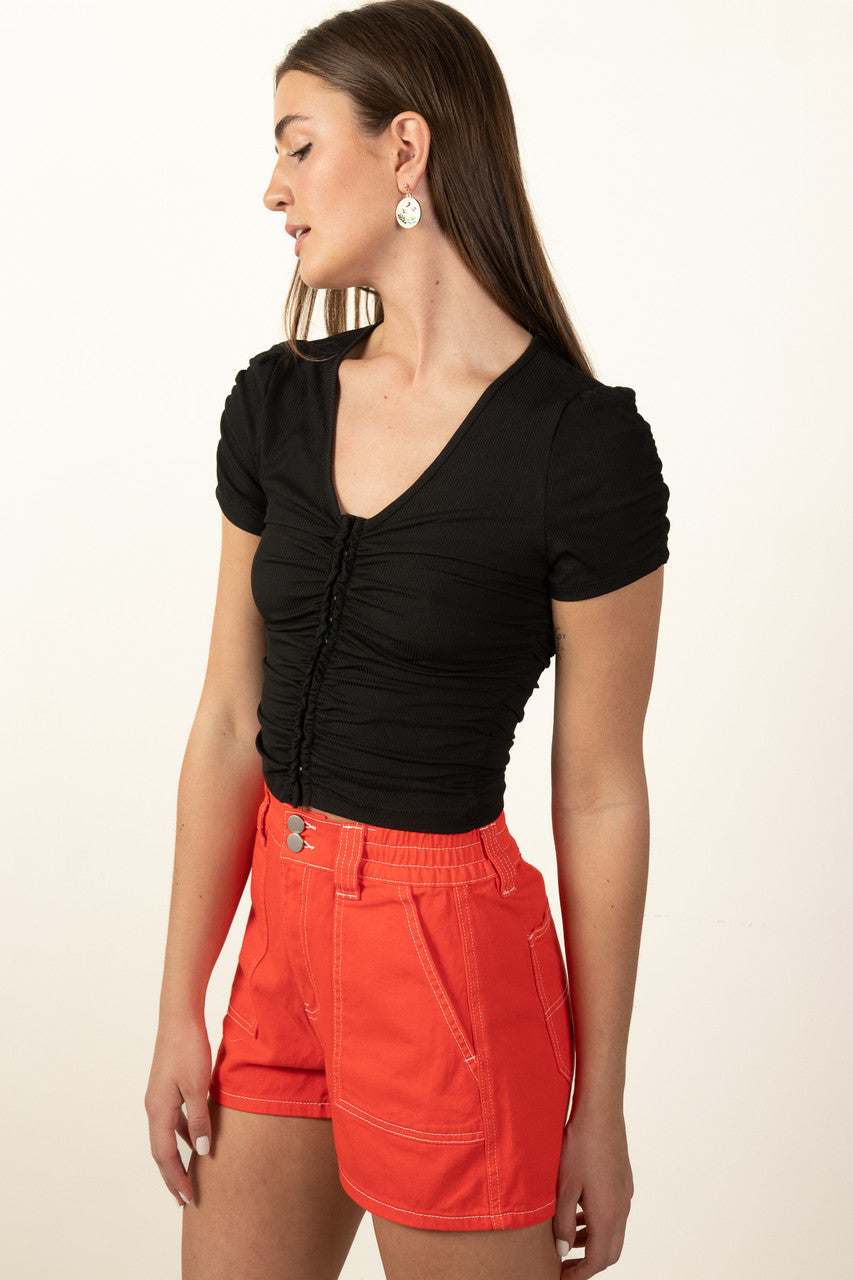 Hook and Eye Black Tee