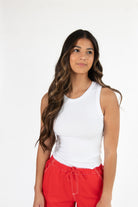 White Waffle Seamless Tank