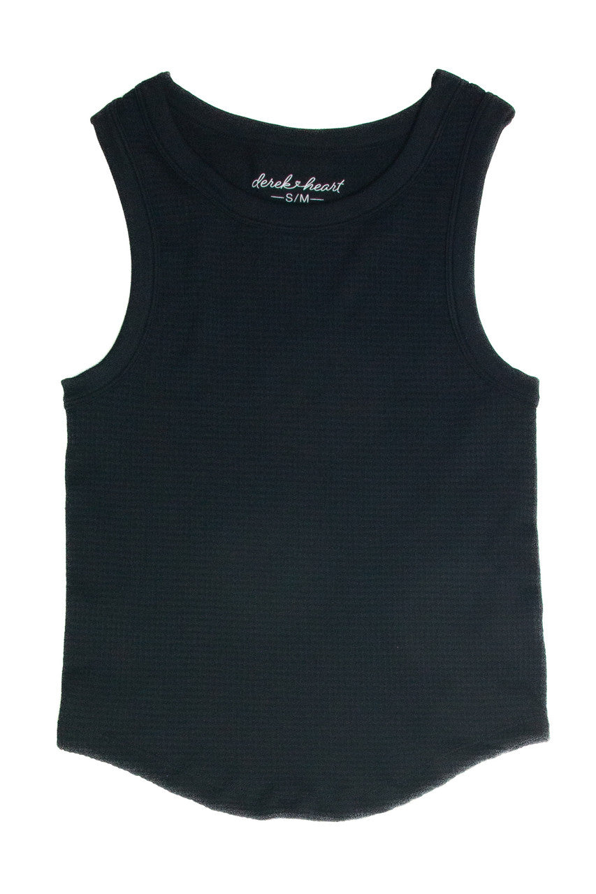 Black Waffle Seamless Tank