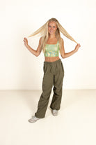 Melon Shiny Crop Tank