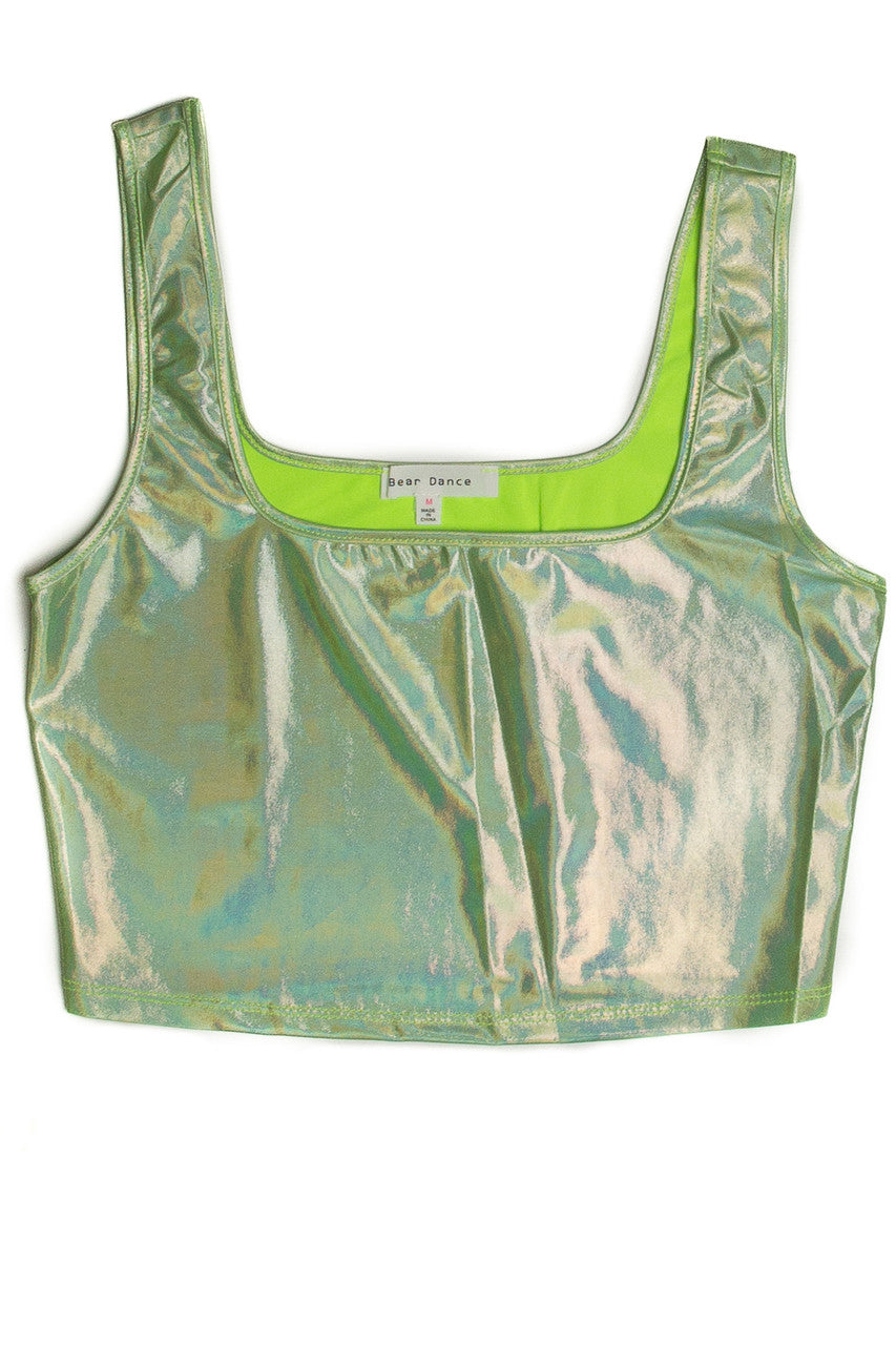 Melon Shiny Crop Tank