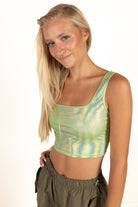Melon Shiny Crop Tank