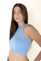 Blue Crystal Heart Seamless Tank