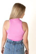 Pink Seamless Mock Tank