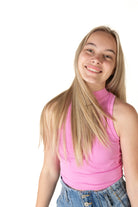 Pink Seamless Mock Tank