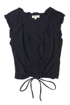 Black Center Ruched Tee