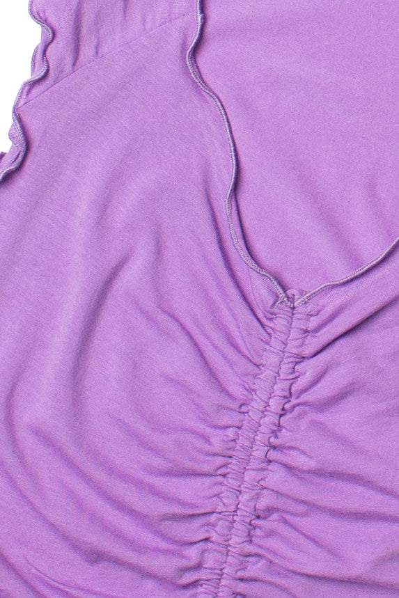 Amethyst Purple Center Ruched Tee