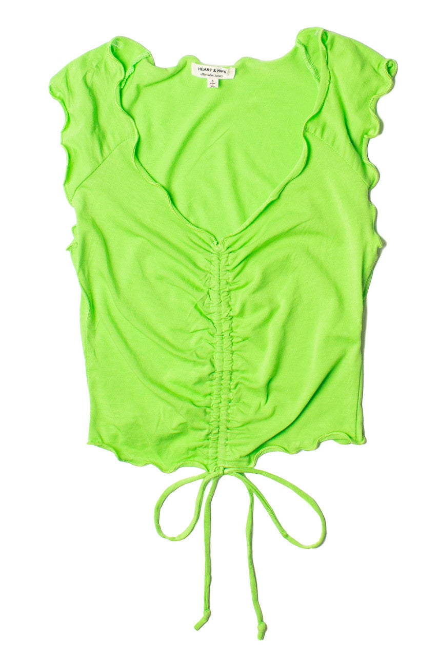 Green Apple Center Ruched Tee