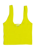 Lime Seamless Crop V Tank