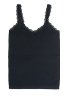 Black Lace Trim Seamless Tank