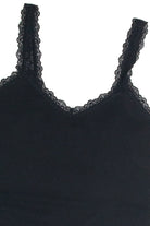 Black Lace Trim Seamless Tank