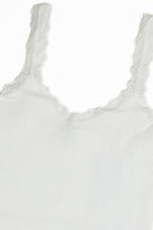 White Lace Trim Seamless Tank