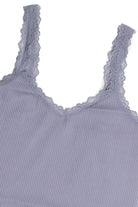 Lavender Lace Trim Seamless Tank
