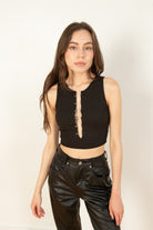 Black Safety Pin Tank