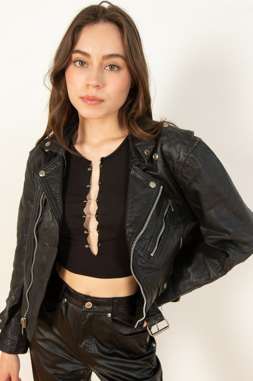 Black Safety Pin Tank