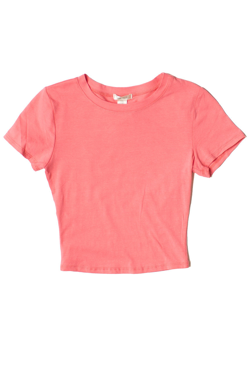 Flamingo Pink Crop T-Shirt
