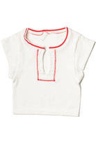 Sporty Notch Neck Seamless Tee