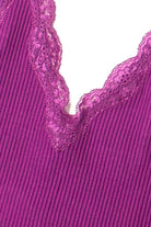 Violet Lace Trim Seamless Cami