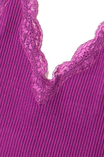 Violet Lace Trim Seamless Cami