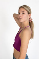 Violet Lace Trim Seamless Cami