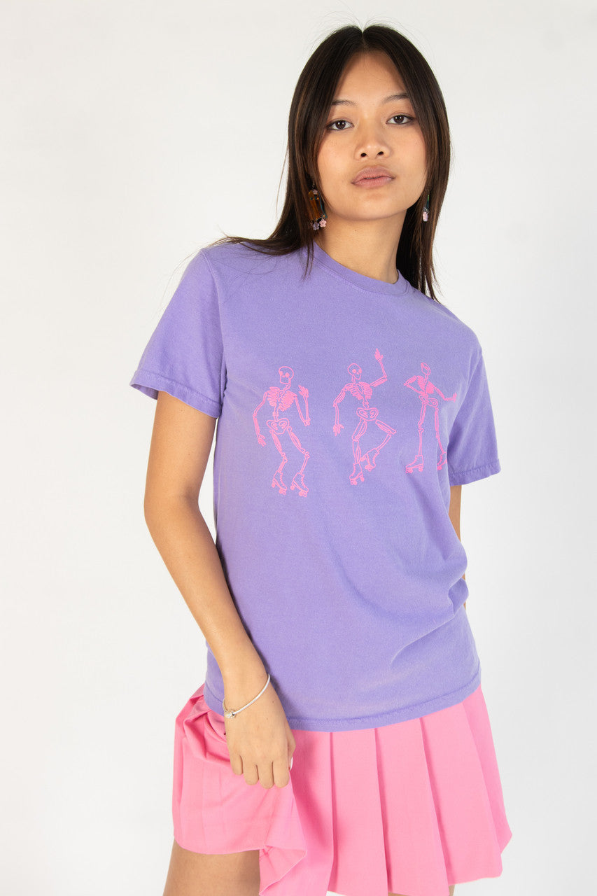Oversized Roller Skate Skeleton Shirt