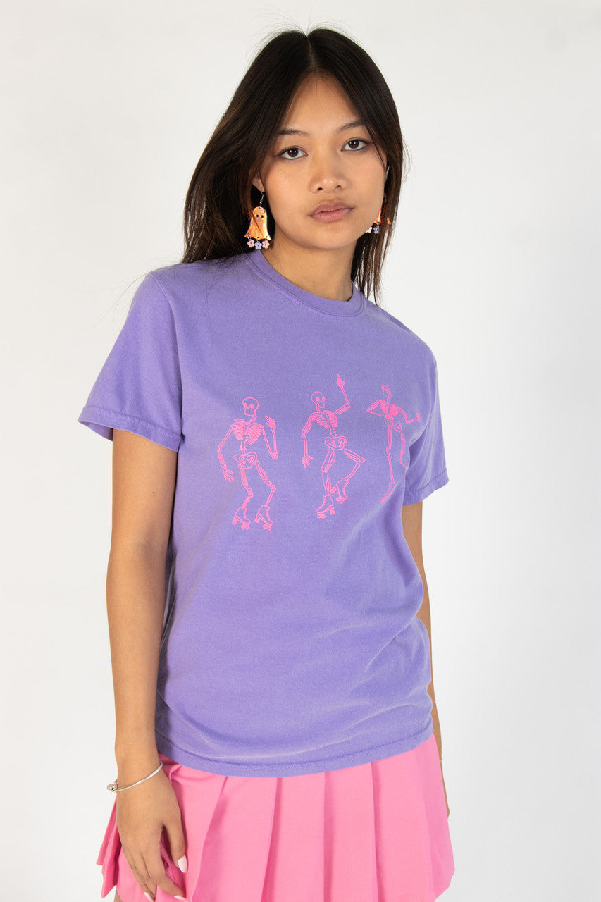 Oversized Roller Skate Skeleton Shirt