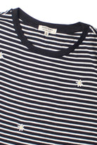 Black Striped Daisy Tee