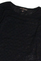 Studded Mesh Long Sleeve Top