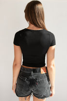 Daisy Button Ribbed Tee