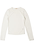 Mesh Crew Neck Long Sleeve Top