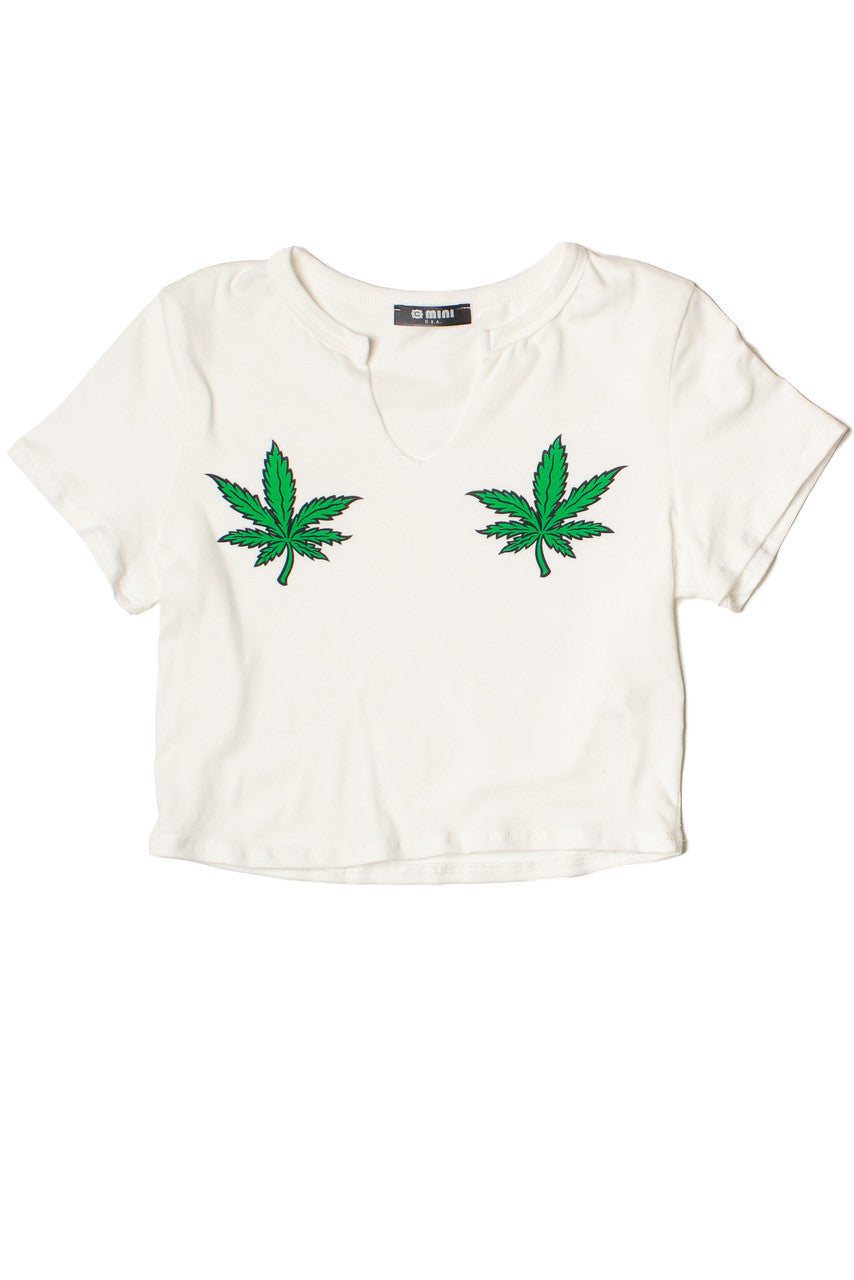 Double Mary Jane Crop Tee